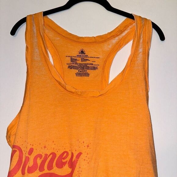 Disney Parks Women's Orange Graphic Racerback Tank Top Size XL NWT - Picture 3 of 7